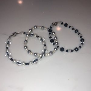 Set of three handcrafted bracelets